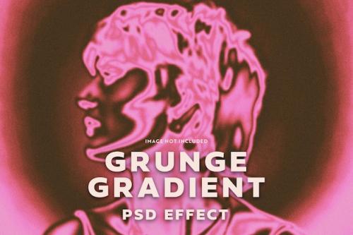 Premium PSD | Grungy gradient map psd photo effect Premium PSD