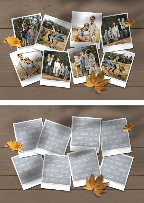 Autumn Fall Photo Collage Mockup Layout 647115182