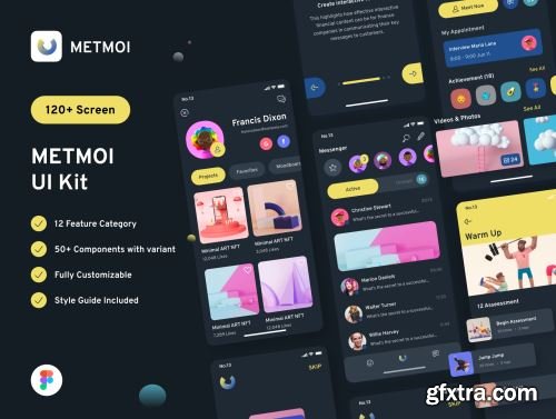 Metmoi Mobile App UI KIT Ui8.net