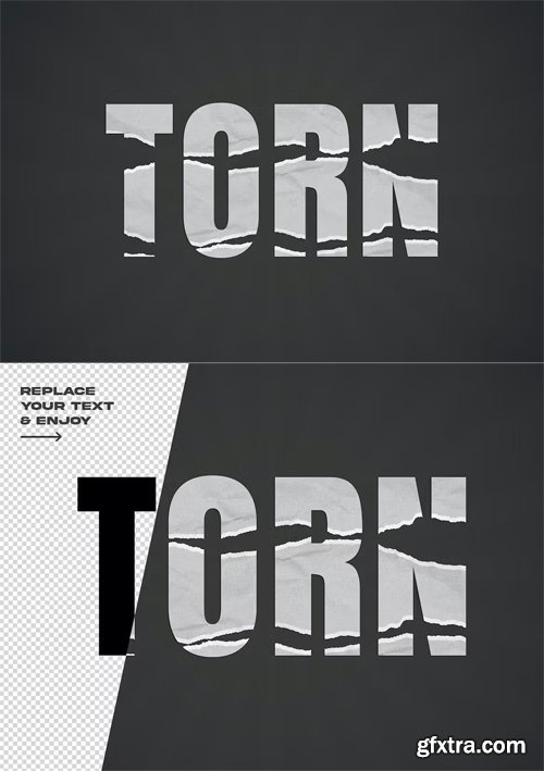 Torn Paper Text Effect