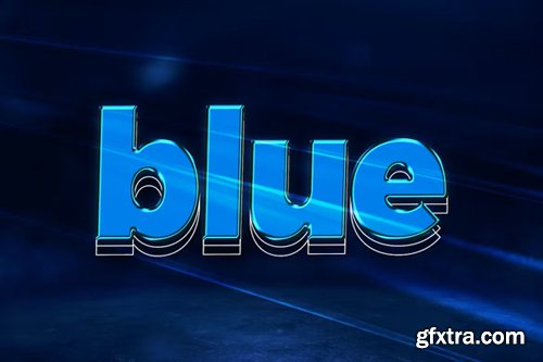 Blue Text Effect