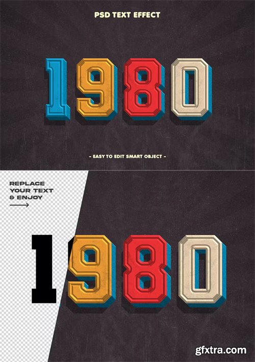 Retro 1980's Layer Style Text Effect