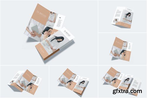 Portrait DL Bifold Flyer Mockup V963CSQ