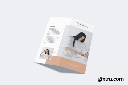 Portrait DL Bifold Flyer Mockup V963CSQ