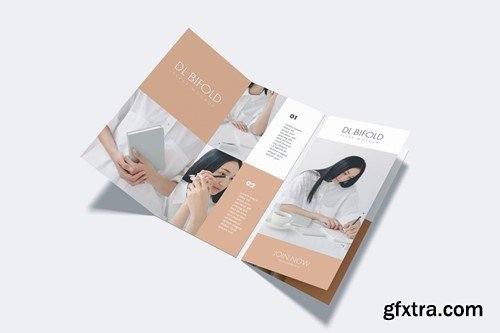 Portrait DL Bifold Flyer Mockup V963CSQ