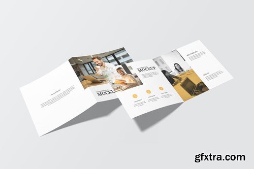 Square Bifold Flyer Mockup MFGSYUR