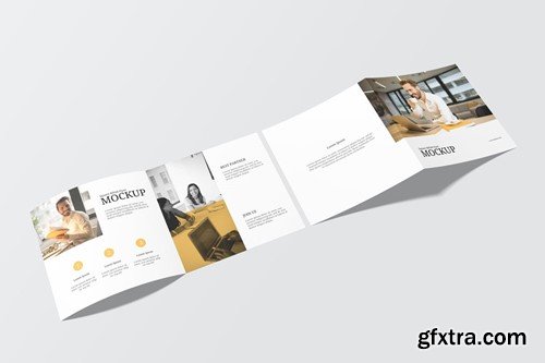 Square Bifold Flyer Mockup MFGSYUR