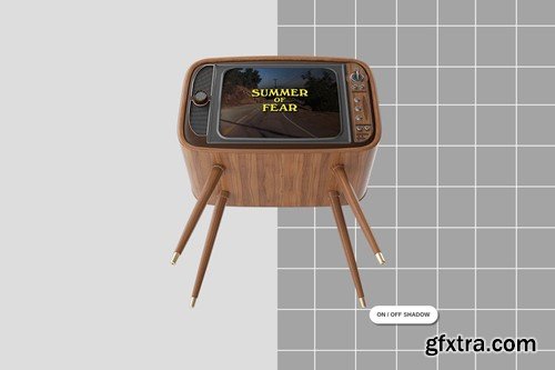 Old Retro TV Mockup JQQ4TVD