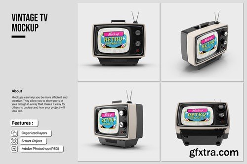 Vintage TV Mockup ZN22Y5T