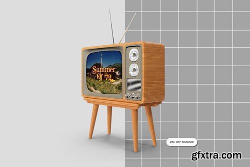 Old Retro TV Mockup 5V3LXSP