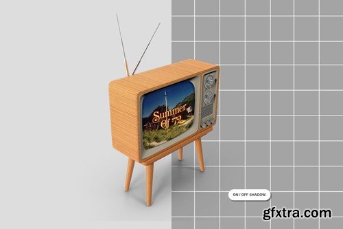 Old Retro TV Mockup 5V3LXSP