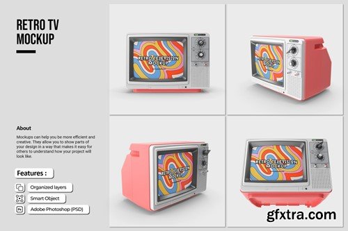 Retro TV Mockup E2QS5MY