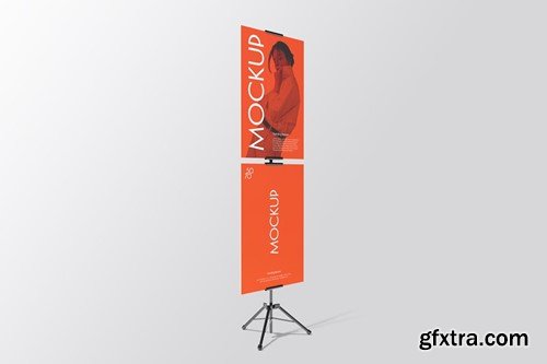 Double Board Standing Banner Mockup L5JDHM9