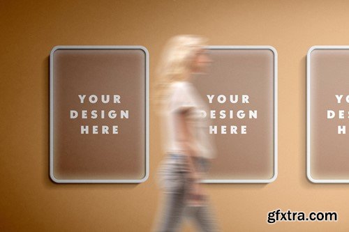 Outdoor Lightbox Poster Mockup Z6JCF8J