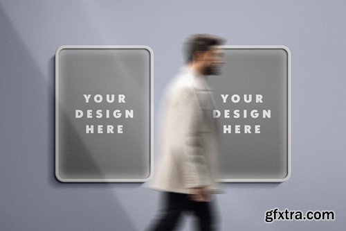 Outdoor Lightbox Poster Mockup Z6JCF8J