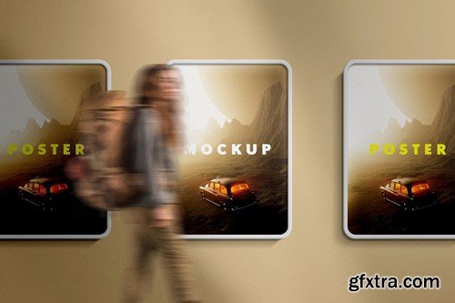 Outdoor Lightbox Poster Mockup Z6JCF8J