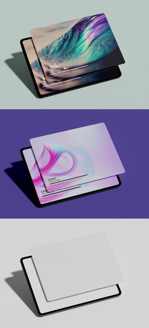 Floating Tablet with Screen Mockup 646866976