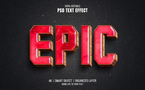 Premium PSD | Epic text effect Premium PSD