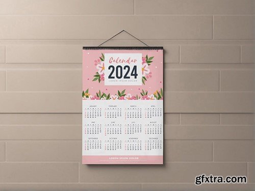 Wall Hanging Calendar Mockup WFDBXFG