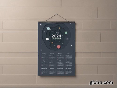 Wall Hanging Calendar Mockup WFDBXFG