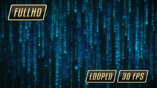 Videohive - Binary Code Computer Cyber Data Rain - 20451321 - 20451321