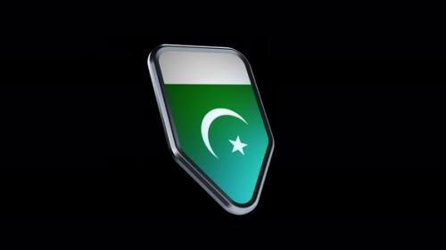 Videohive - the appearance of a metal blade with the flag of the country "Pakistan" on the alpha channel - 48028695 - 48028695