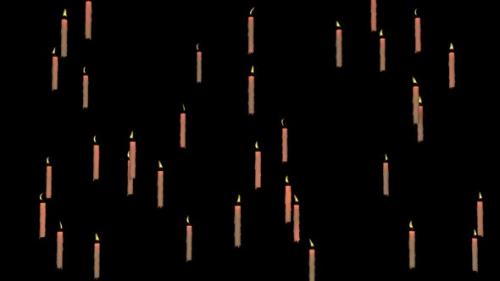 Videohive - Floating Candles On Alpha - 48028855 - 48028855