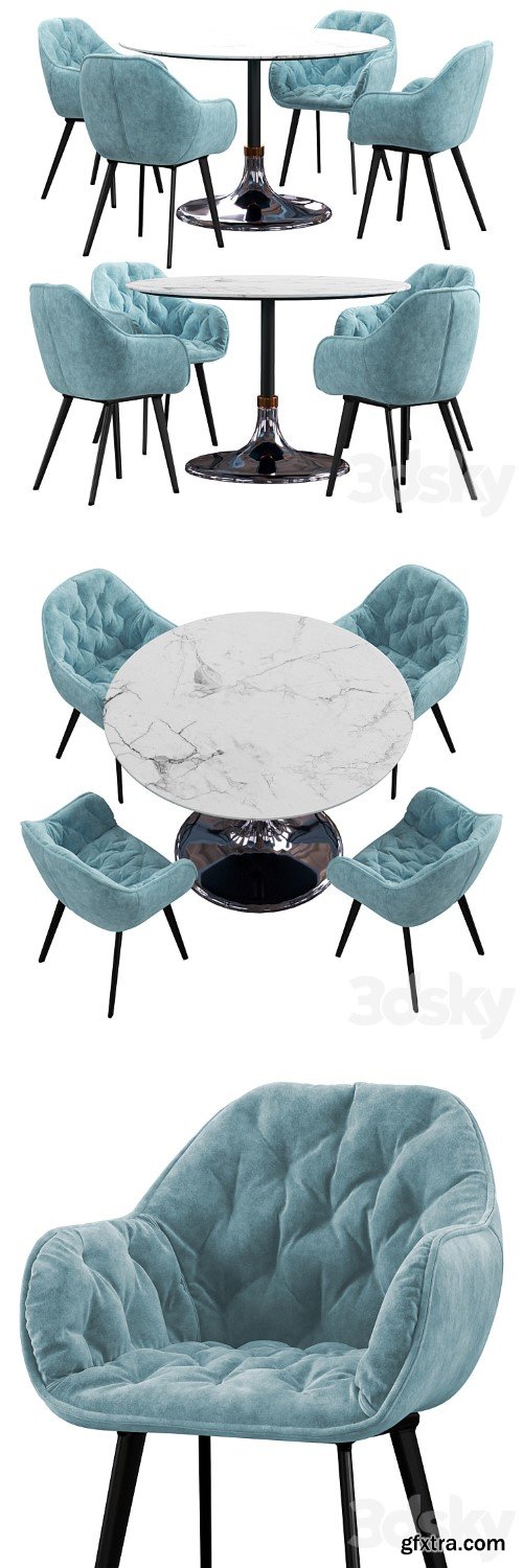 La forma & CB2 Hackney dining set