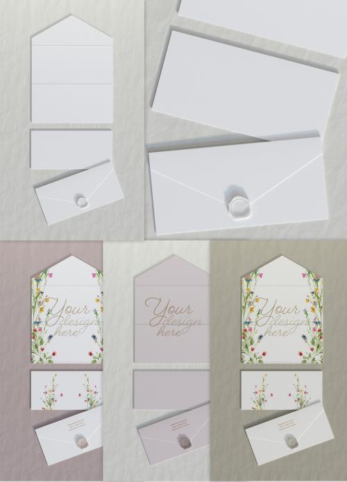 Mockup Invitation Wedding Original White 648219957