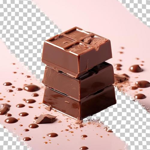 Premium PSD | Photo of chocolate on transparent background edited and improved Premium PSD