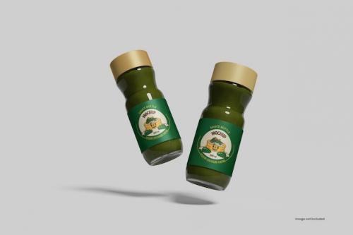 Premium PSD | Sauce bottle mockup Premium PSD