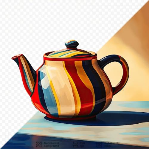 Premium PSD | Summary of fancy pottery tea pot Premium PSD