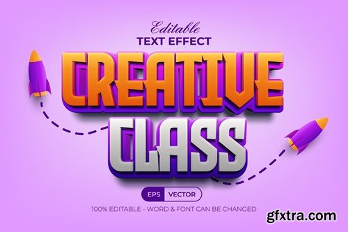 3D Editable Text Effect Creative Class Style AUS9P8K