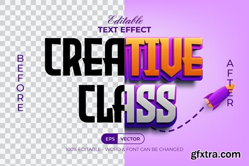 3D Editable Text Effect Creative Class Style AUS9P8K