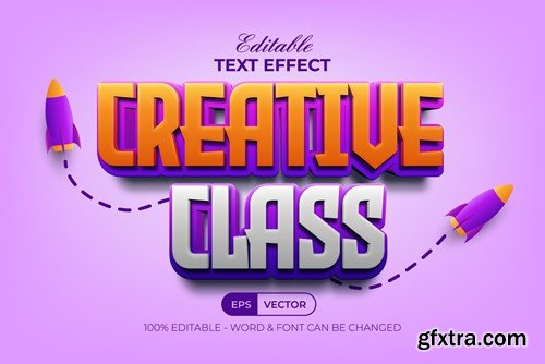 3D Editable Text Effect Creative Class Style AUS9P8K