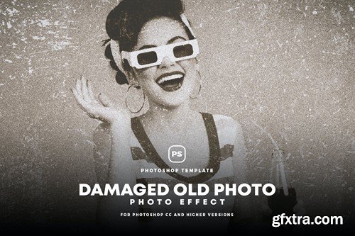 Damaged Old Photo Effect HYM8T4J