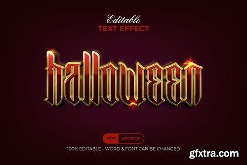 Halloween Text Effect Red Gold Style L2MGR4Z