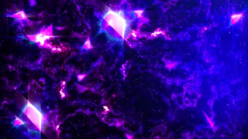 Videohive - Abstract Colorful Galaxy Crystals Background - 48047120 - 48047120