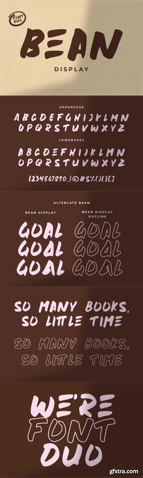 Bean Display Brush Font