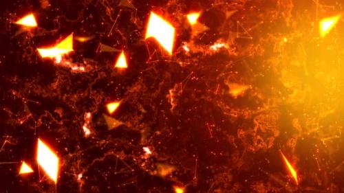 Videohive - Abstract Fire Galaxy Crystals Background - 48047129 - 48047129