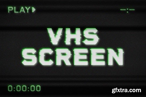 VHS Screen Text Effect XMGAZPH