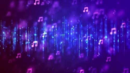 Videohive - Beautiful music sound wave abstract background - 48047548 - 48047548