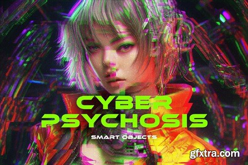 Cyber Psychosis Distortion Photo Effect D3QZQ7J