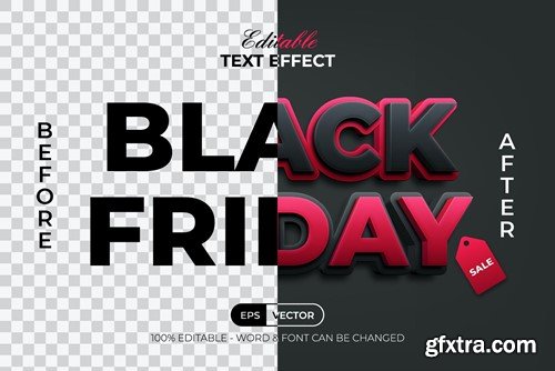 Black Friday 3D Text Effect Style ZHH6PU9