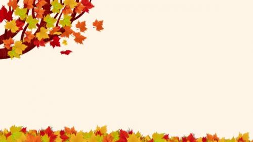 Videohive - Autumn Falling Leaves Background 4K - 48048836 - 48048836