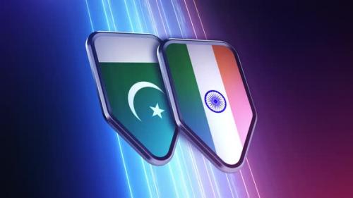 Videohive - the appearance of two emblems with the flags of the countries of "Pakistan and India " - 48048840 - 48048840