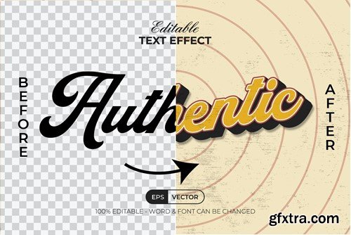 Authentic Text Effect Vintage Style ANDLKSF