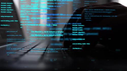 Videohive - Hackers And Programmers Typing Code - 48049495 - 48049495