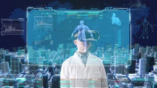 Videohive - Vr Virtual Reality Experiment And Smart Medical Concept - 48053431 - 48053431