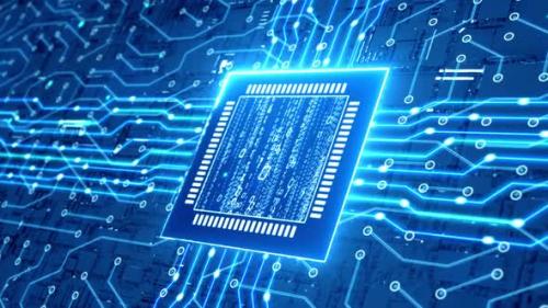 Videohive - Quantum Computer Smart Chip Circuit Board - 48053521 - 48053521